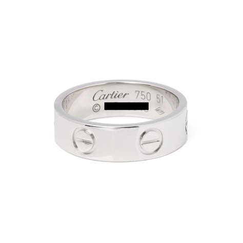 cartier white gold ring|cartier 750 52833a ito ring.